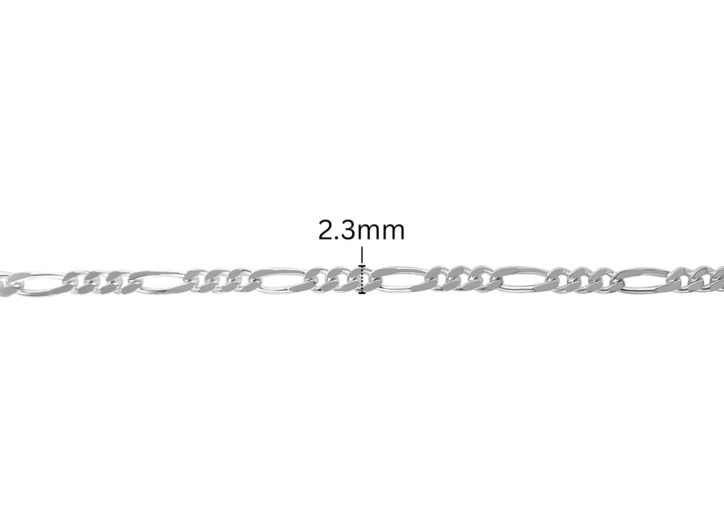 Figaro Chain - 2.3MM | Sterling Silver