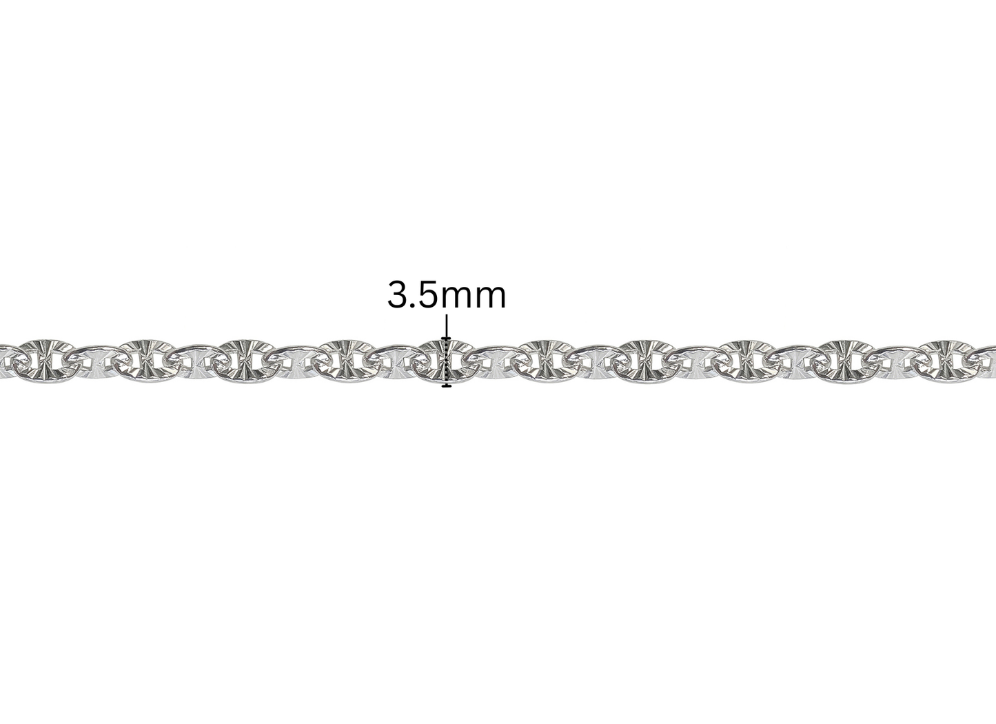 Diamond Cut Marina Chain - 3.5MM | Sterling Silver