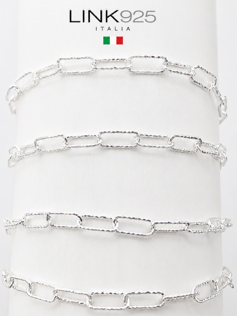 Diamond Cut Paperclip Chain | 3MM | Sterling Silver