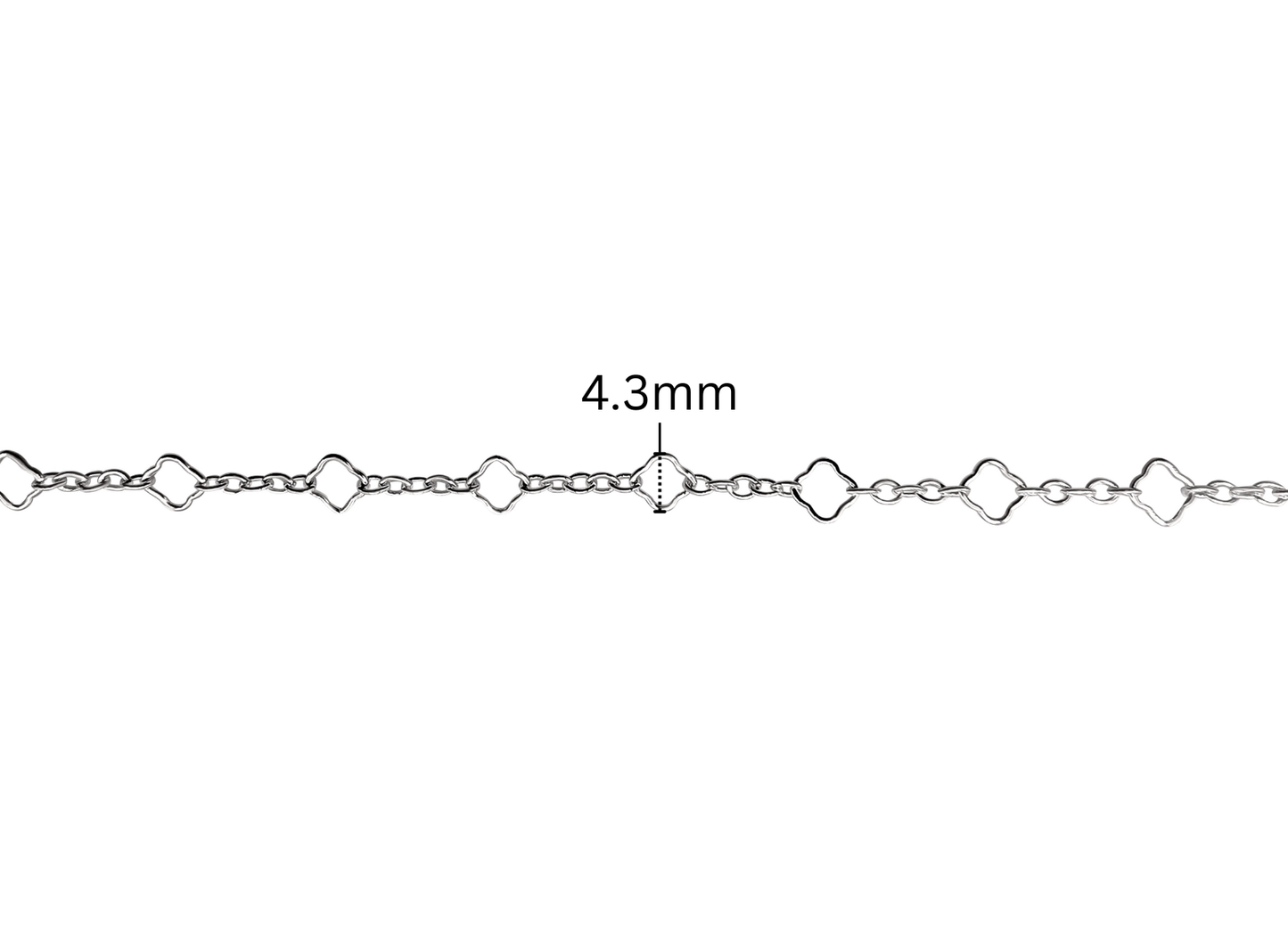 5+1 Clover Chain - 4.3MM | Sterling Silver