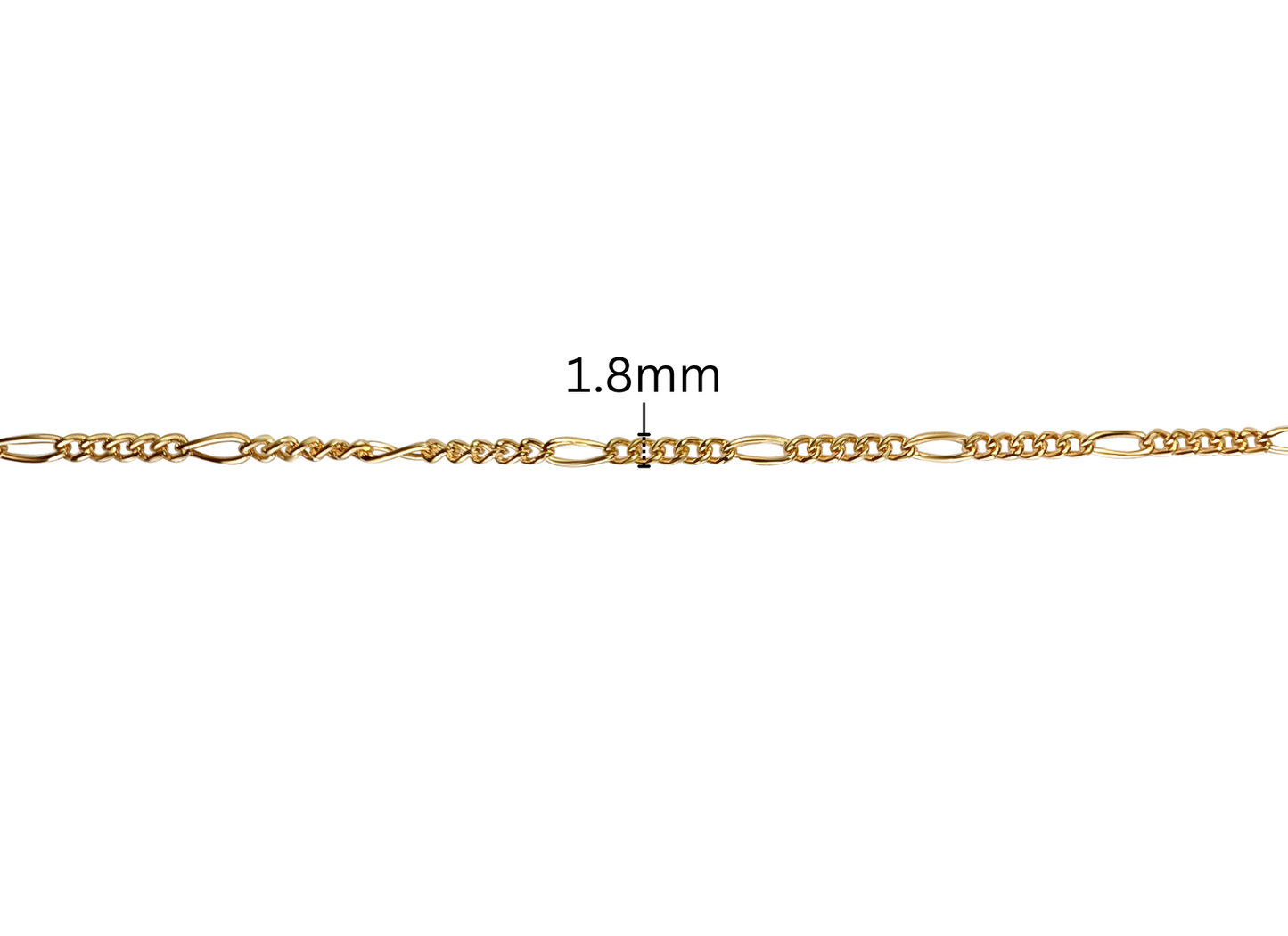 5+1 Figaro Chain - 1.8MM | 14K Gold Filled
