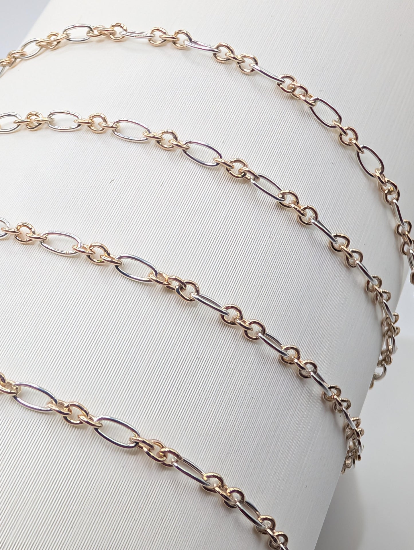 Round Wire Figaro Chain - 1.9MM | Mixed Metal