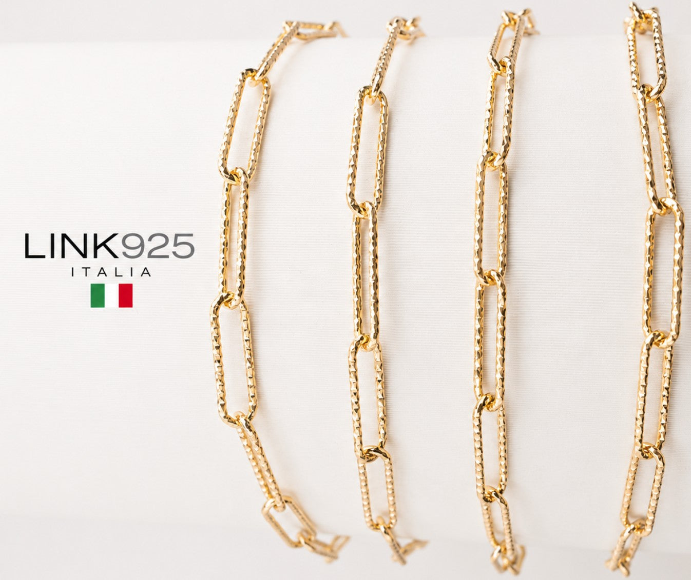 Hammered Paperclip Chain | 2.8MM | 14k Gold Filled