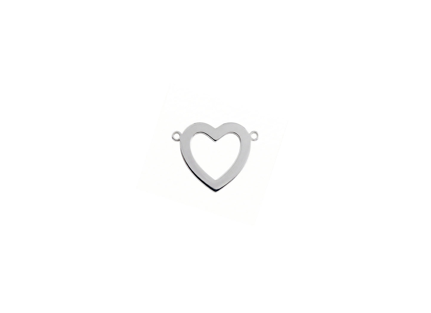 Open Heart Connector - 10.3MM x 8.1MM | Sterling Silver