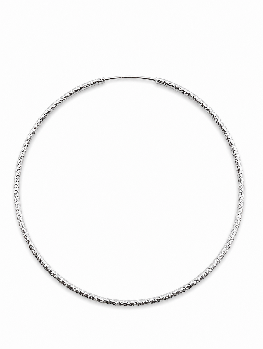 Diamond Cut Hoop 1.5mm | 60MM Diameter | Sterling Silver