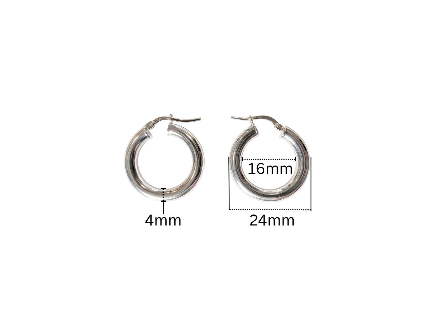 Classic Hoop Earrings - 24MM | Sterling Silver