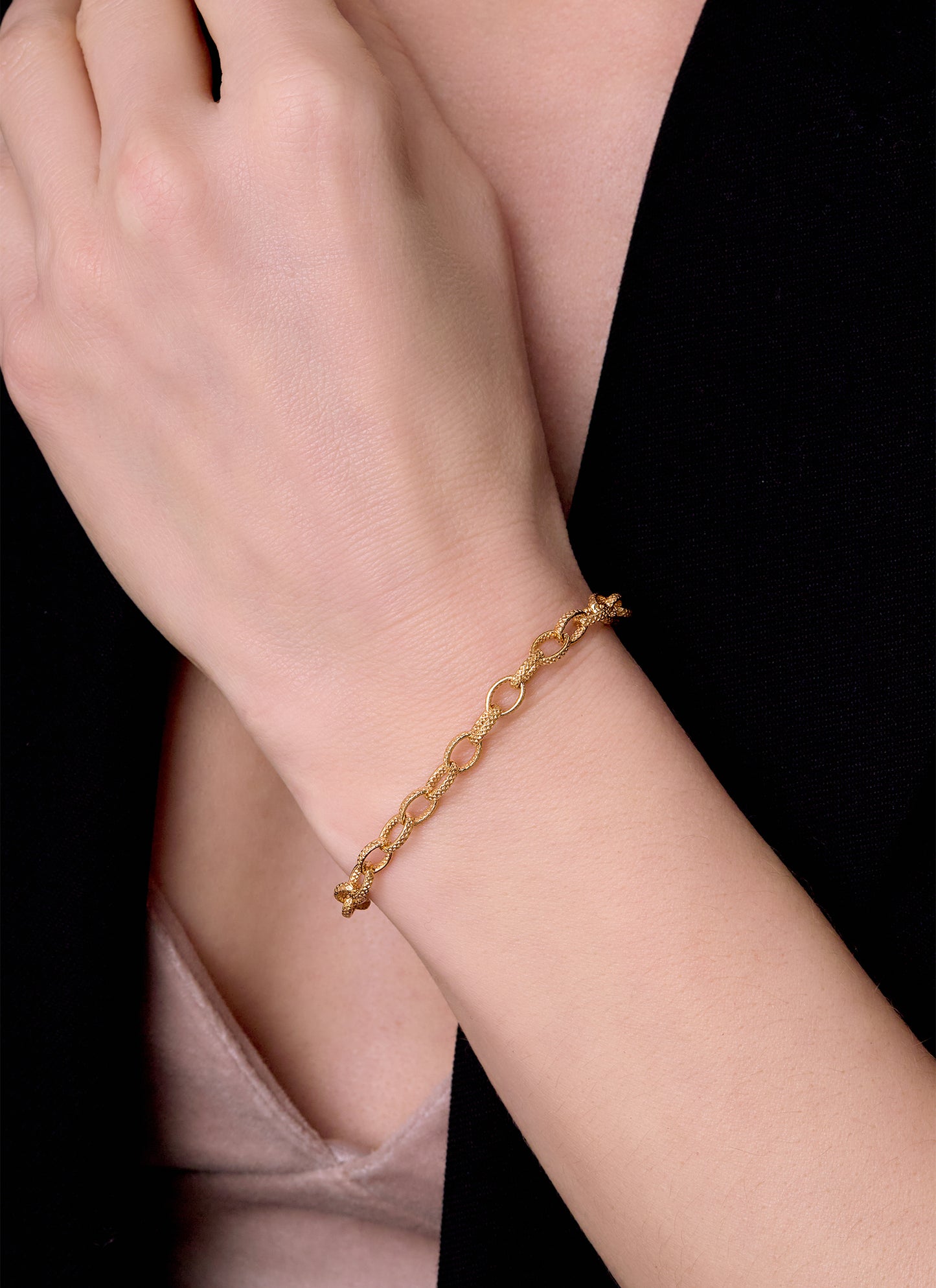 Textured Oval Cable Chain - 5.2MM | 14K Gold Filled