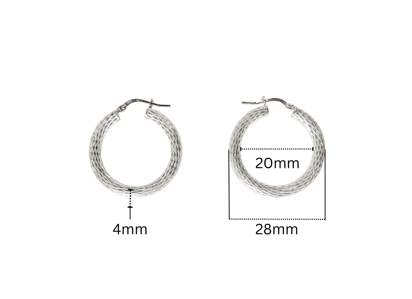 Woven Hoop Earrings - 28MM | Sterling Silver