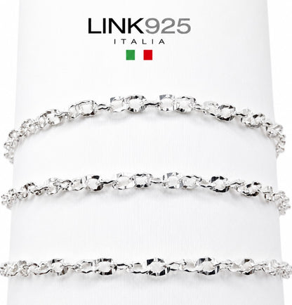 Pavé Cut Singapore Chain | 2.7MM | Sterling Silver
