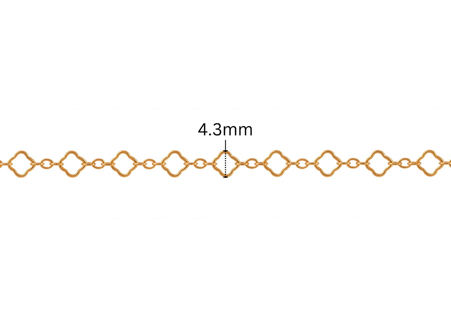 Clover Chain 3+1  - 4.3MM | 14K Gold Filled