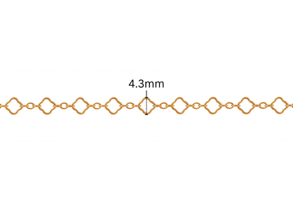 Clover Chain 3+1  - 4.3MM | 14K Gold Filled