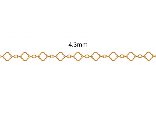 Clover Chain 3+1  - 4.3MM | 14K Gold Filled