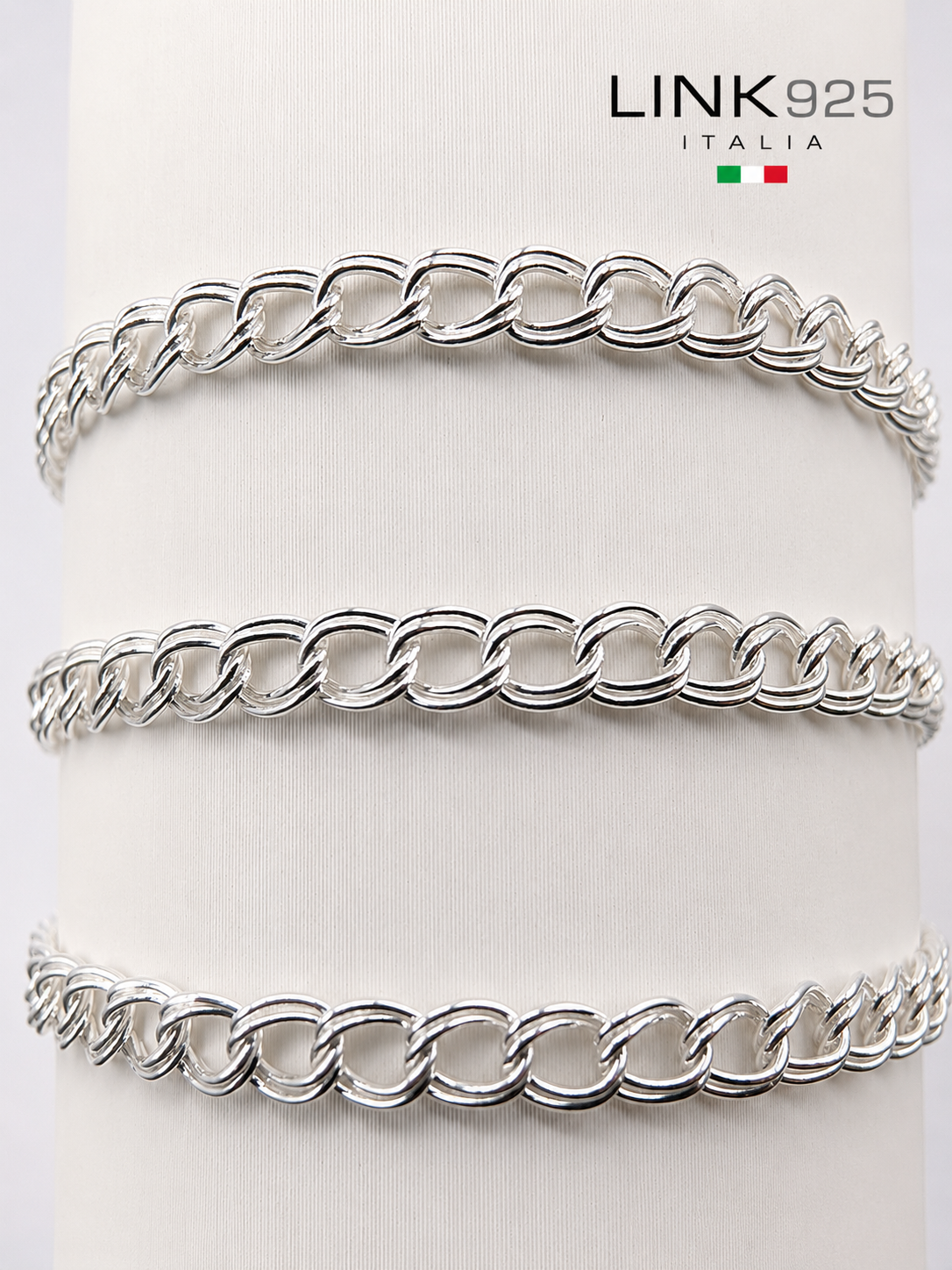 Double Wire Curb (Gamella) Chain | 4.5MM | Sterling Silver