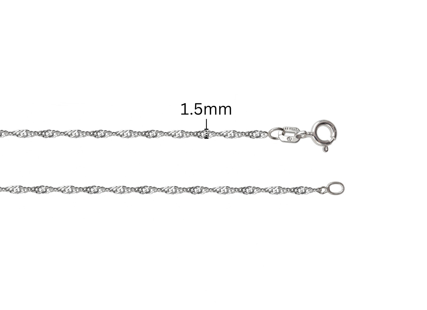 Singapore Chain - 1.5MM | Sterling Silver
