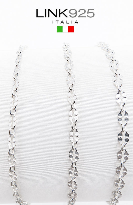 1+1 Quadrifoglio Chain | 2.3MM | Sterling Silver