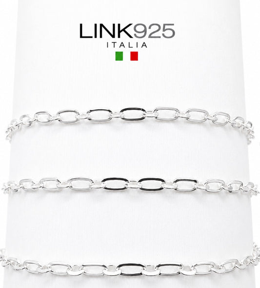 1+1 Figaro Rolo Chain | 2.2MM | Sterling Silver