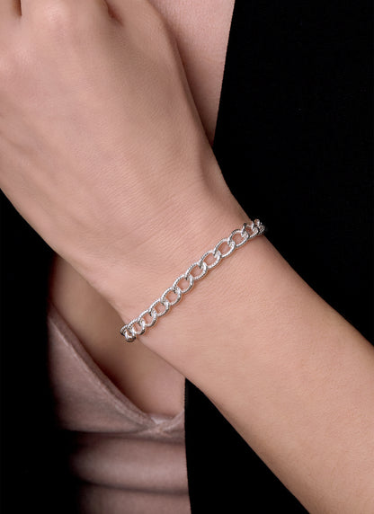 Elongated Twisted Curb Chain - 6MM | Sterling Silver