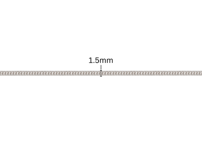 Double Curb Chain - 1.5MM | Sterling Silver