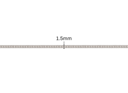 Double Curb Chain - 1.5MM | Sterling Silver