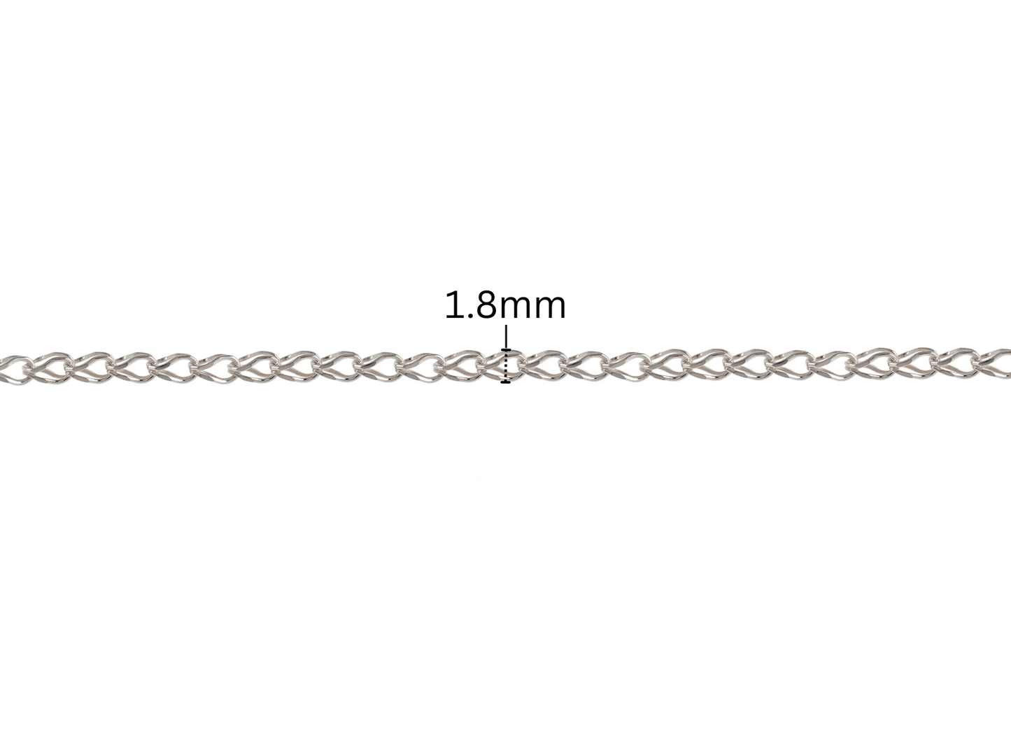 Diamond Cut Clip Chain - 1.8MM | Sterling Silver
