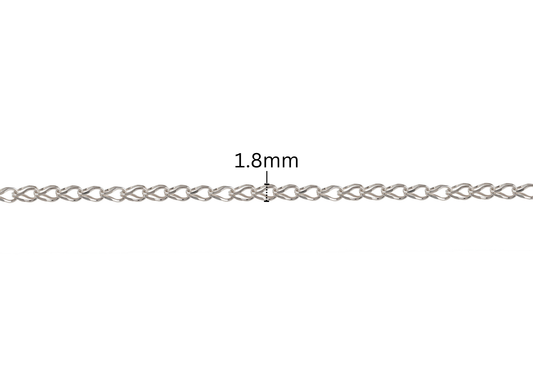Diamond Cut Clip Chain - 1.8MM | Sterling Silver
