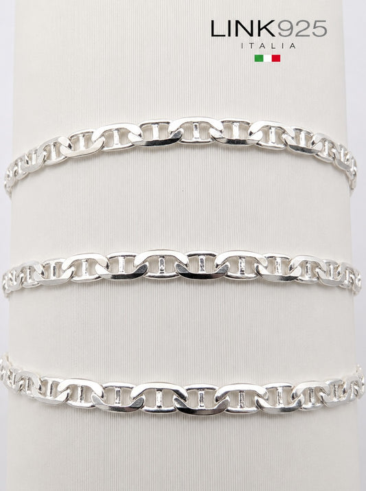 Flat Marina Chain | 3.2MM | Sterling Silver