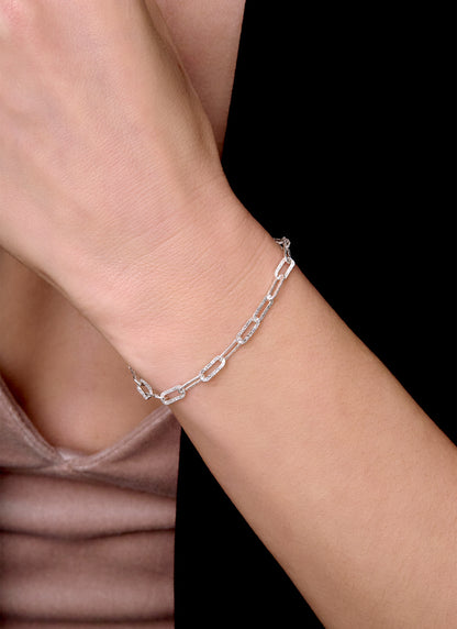 Diamond Cut Paper Clip Chain - 4MM | Sterling Silver
