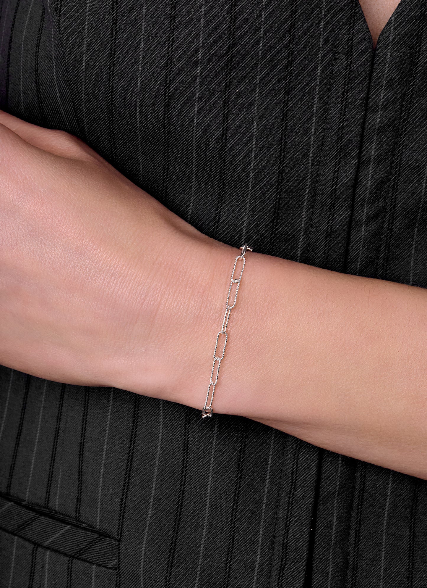 Diamond Cut Paper Clip Chain - 3.4MM | Sterling Silver