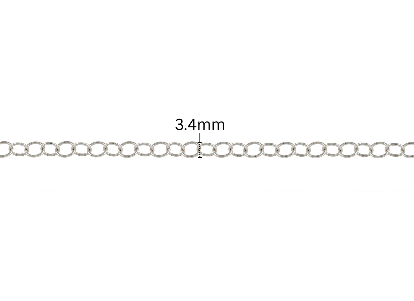 Rolo Chain - 3.4MM | Sterling Silver