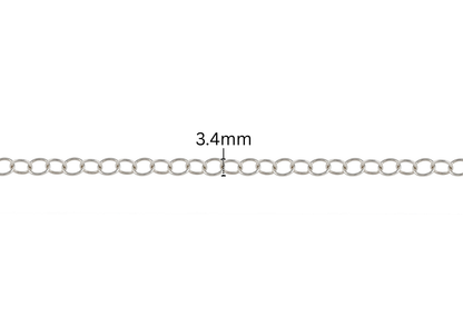 Rolo Chain - 3.4MM | Sterling Silver