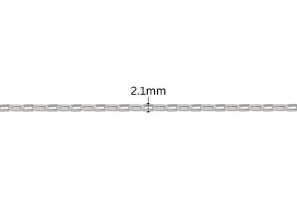 Diamond Cut Boxed Rolo Chain - 2.1MM | Sterling Silver
