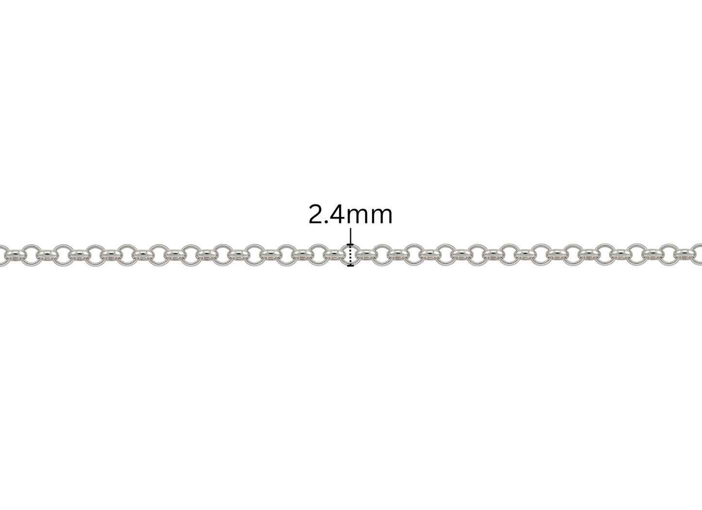 Diamond Cut Rolo Chain - 2.4MM | Sterling Silver