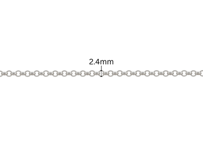 Diamond Cut Rolo Chain - 2.4MM | Sterling Silver