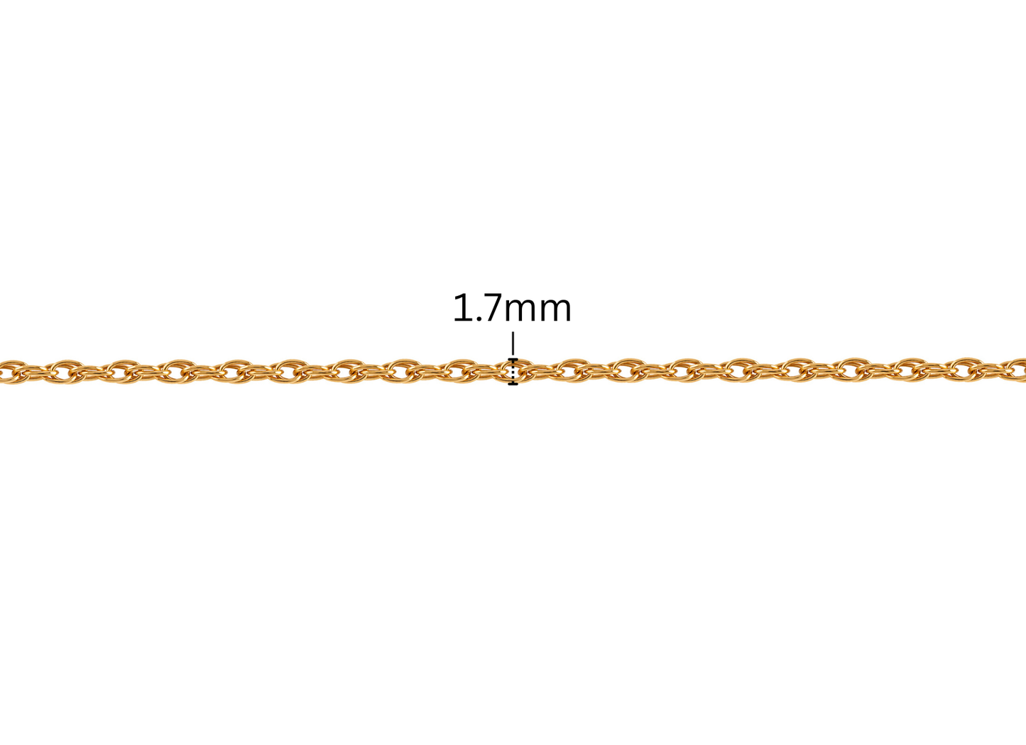 Loose Rope Chain - 1.7MM | 14K Gold Filled