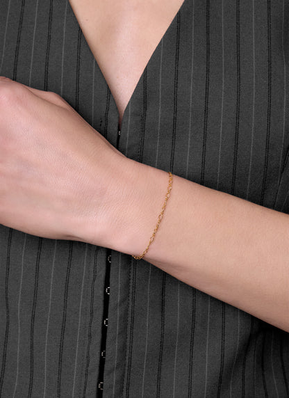 1+1 Figaro Rhombus Chain - 2.3MM | 14K Gold Filled