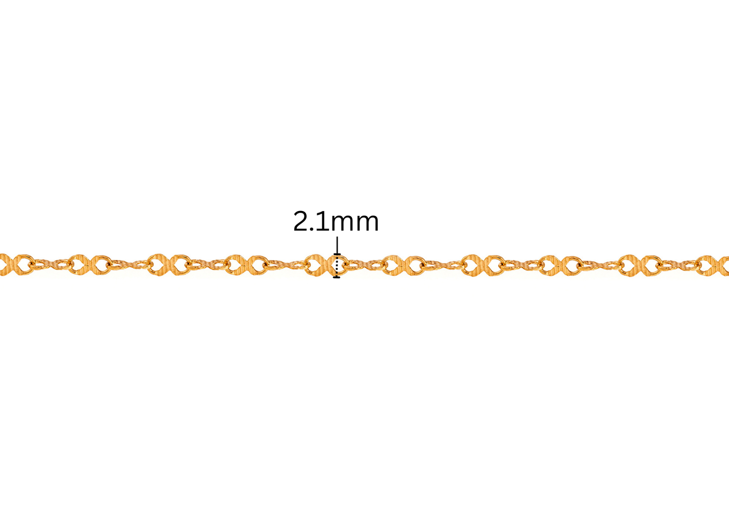 Textured Infinity Chain - 2.1MM | 14K Gold Filled