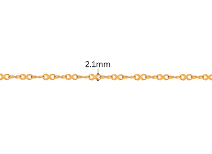 Textured Infinity Chain - 2.1MM | 14K Gold Filled