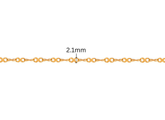 Textured Infinity Chain - 2.1MM | 14K Gold Filled