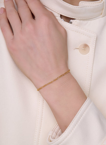 Flat Figaro Chain - 2.2MM | 14K Gold Filled