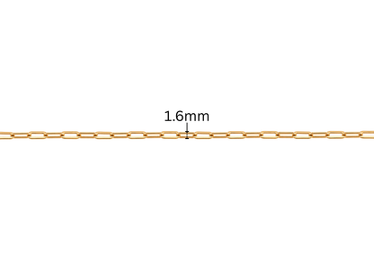 Flat Wire Paper Clip Chain - 1.6MM | 14K Gold Filled