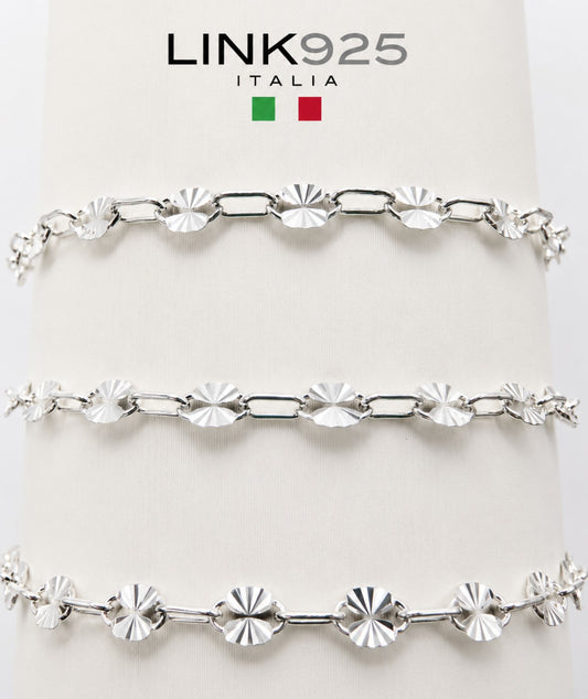 1+1 Starburst Chain | 3.5MM | Sterling Silver
