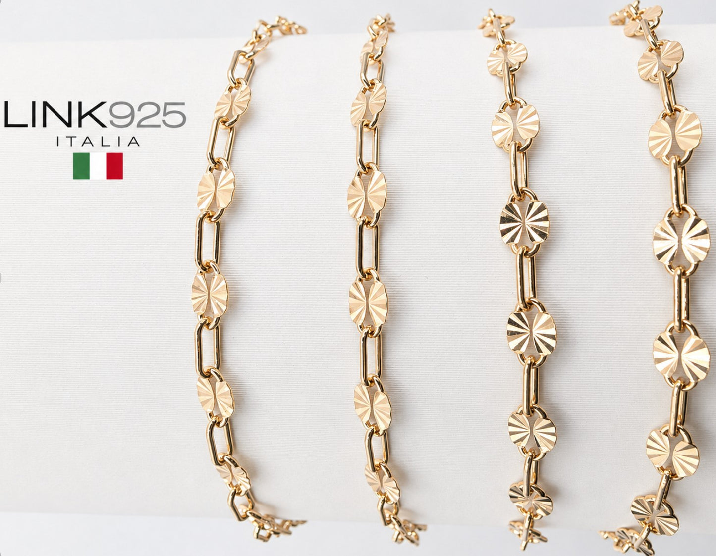 1+1 Starburst Paperclip Chain | 3.5MM | 14k Gold Filled