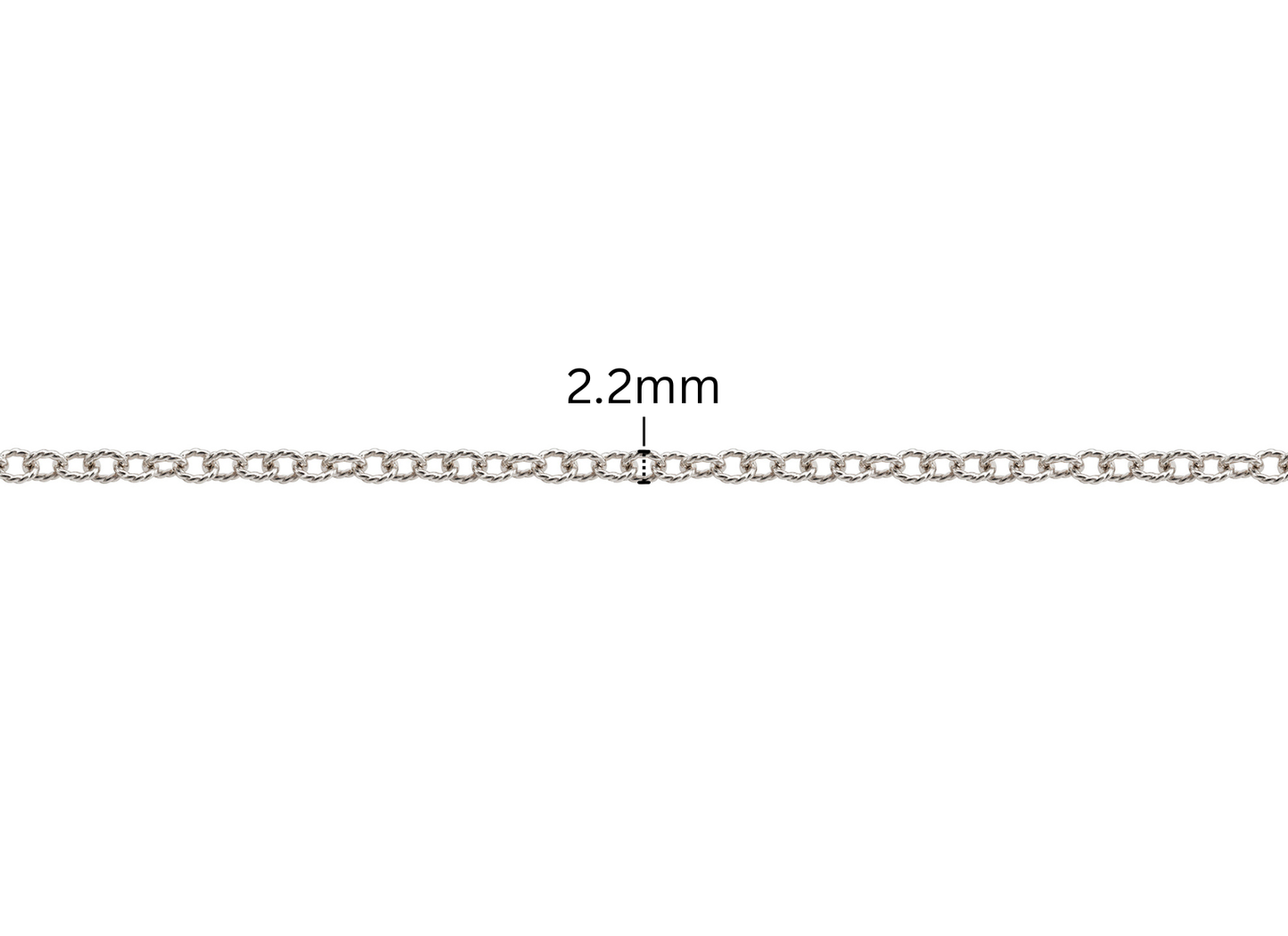 Twisted Cable Chain - 2.2MM | Sterling Silver