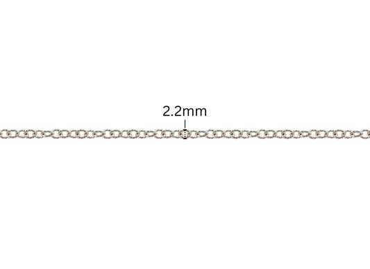 Twisted Cable Chain - 2.2MM | Sterling Silver