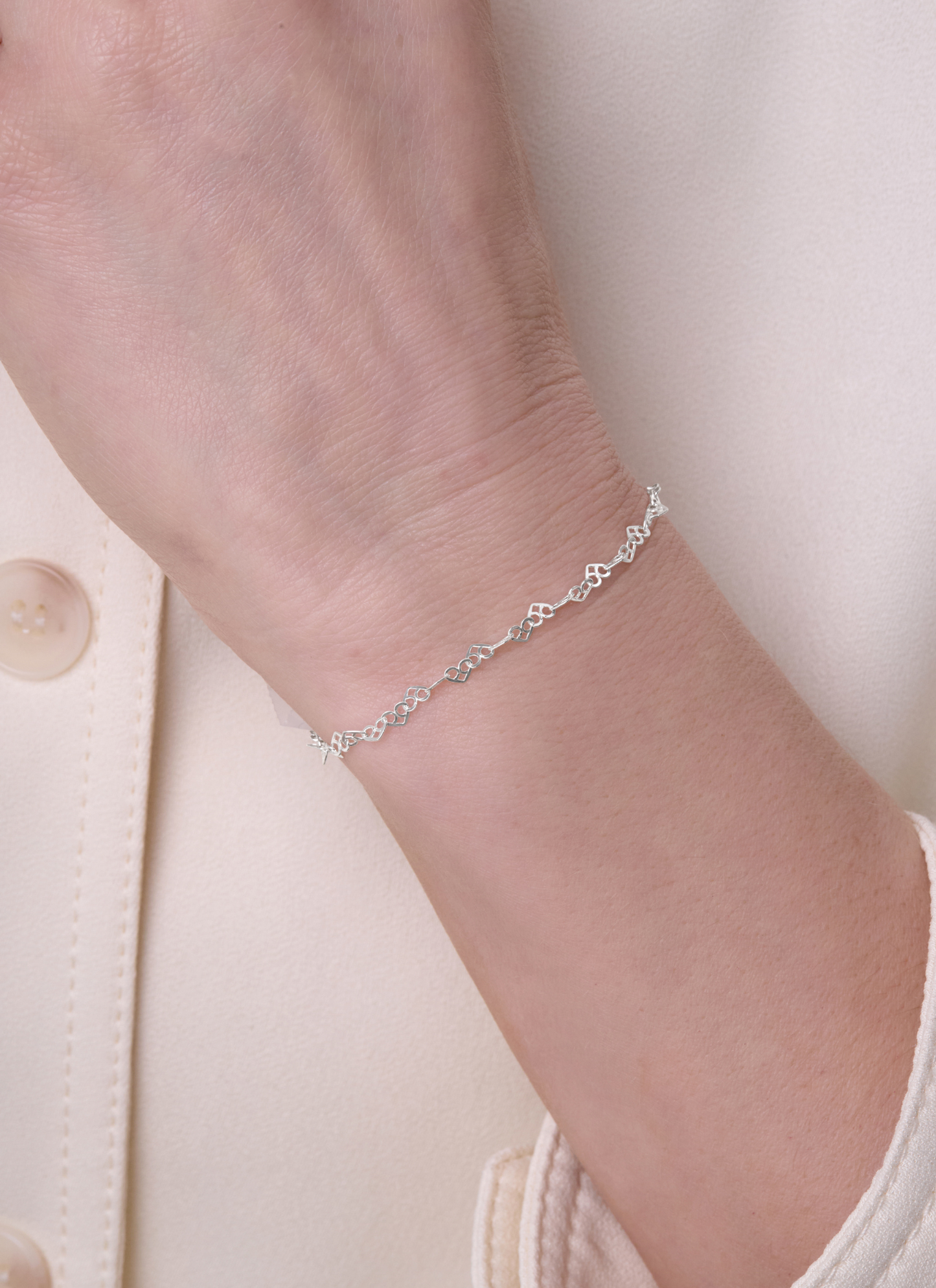 Pretzel Heart Chain - 3MM | Sterling Silver