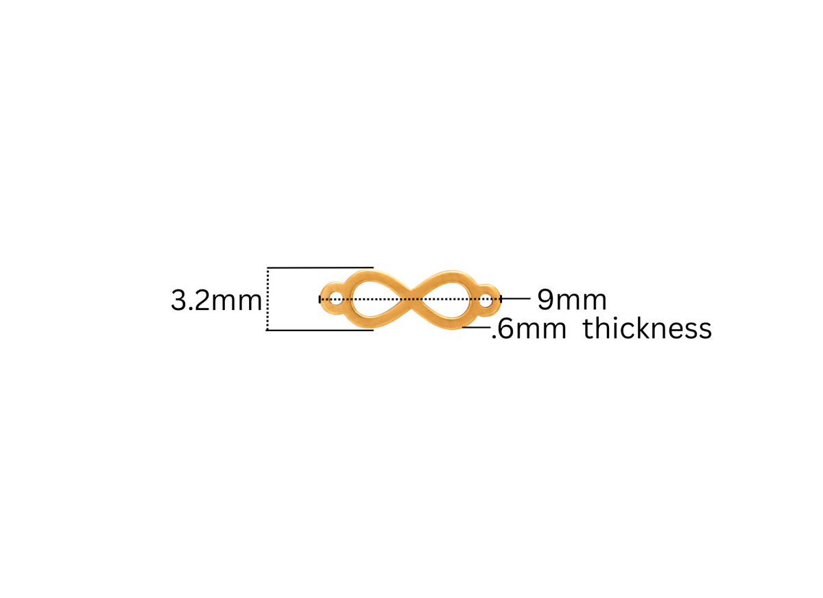Infinity Connector Infinity Connector 9MM x 3.2MM 14K Gold Filled | Wholesale | LINK925 Italia