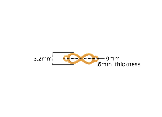 Infinity Connector - 9MM x 3.2MM | 14K Gold Filled