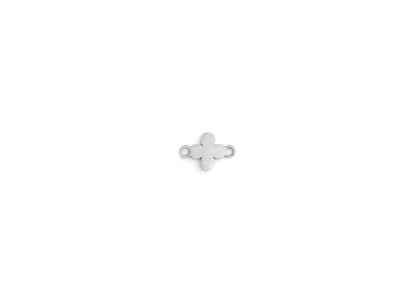 Diamond Cut Rounded Cross Connector - 9.1MM x 6MM | Sterling Silver