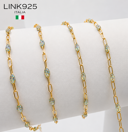 Opal Enamel Chain - 1.5MM | 14k Gold-Filled