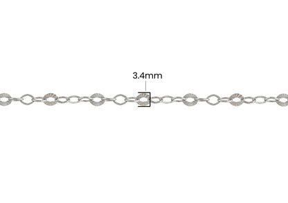 Starburst Cable Chain - 3.4MM | Sterling Silver